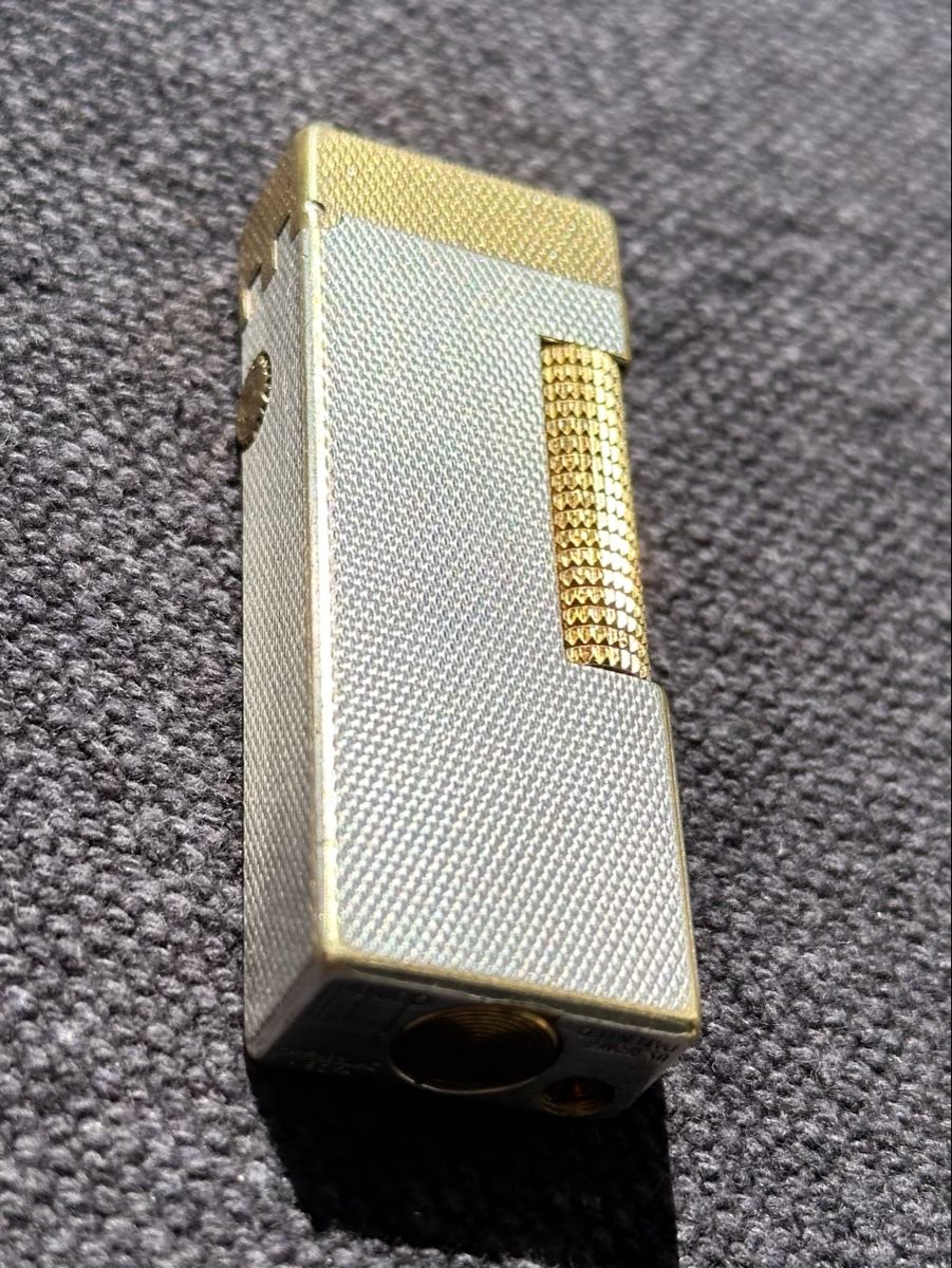 Dunhill Accendini: Dunhill Rollagas Silver & Gold, Serviced  – Usato da Zürich venduto da RatsTreasure 4