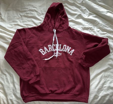 Barcelona Hoodie, Grösse M, weinrot