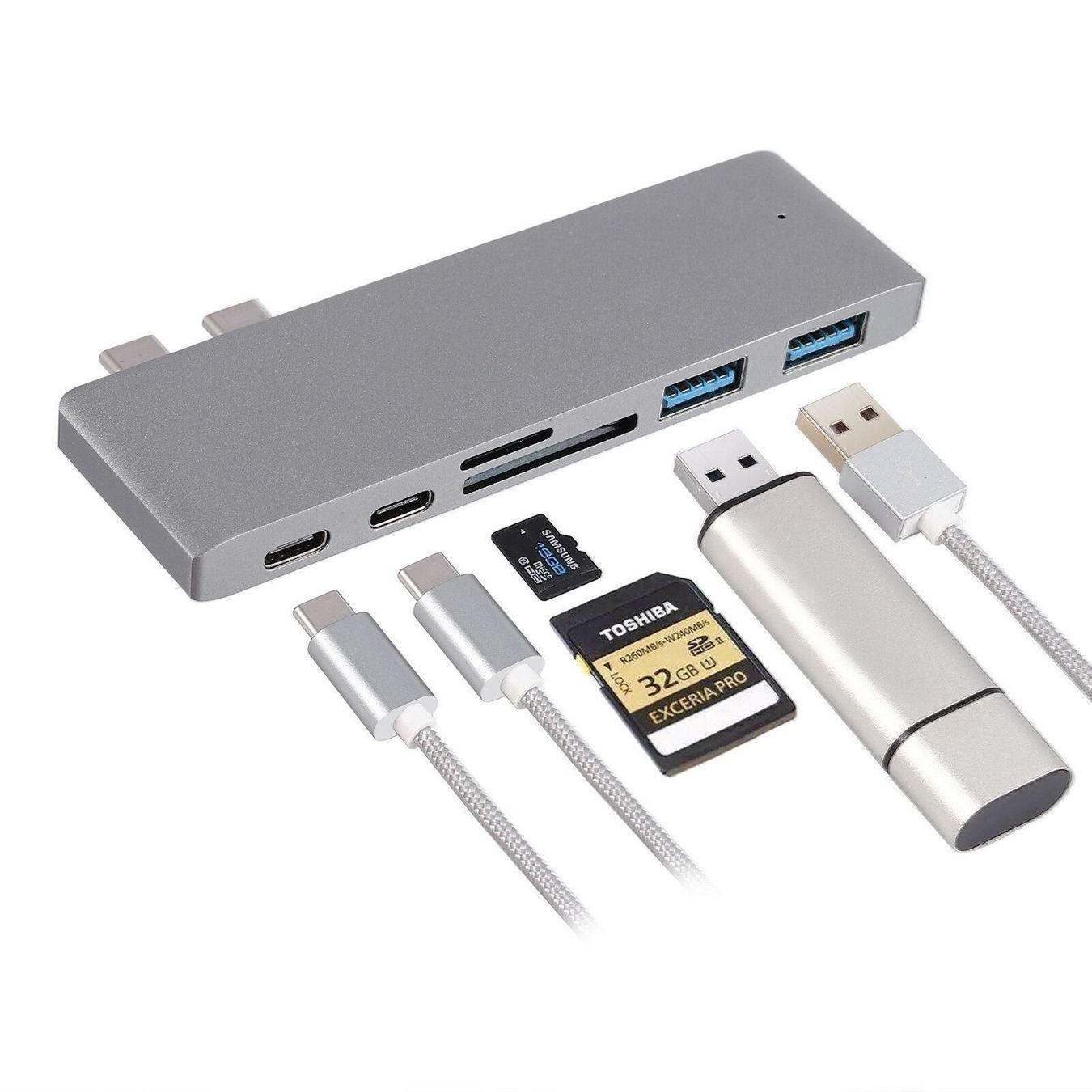 Unità & Adattatore: 6in1 USB Hub 3.0 Type C Adapter Macbook – Nuovo (secondo la descrizione) da Kirchdorf AG venduto da csnmclub 1