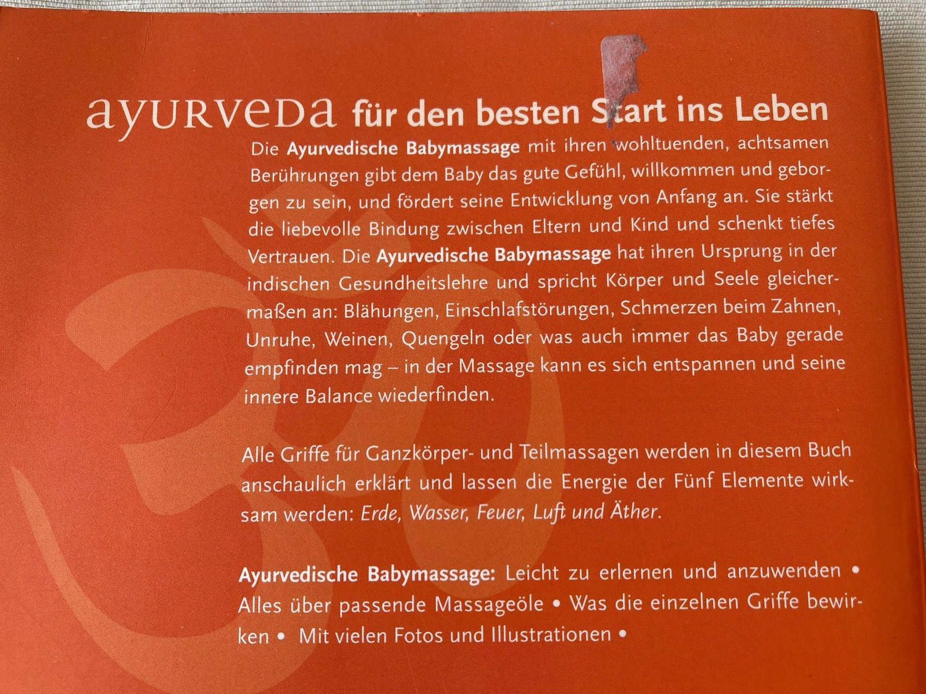 Libri: Ayurvedische Babymassage – Usato da Baden venduto da Yoyo1 1