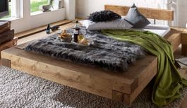 (KOPIE) Balkenbett mit vollen Balken 160x200cm