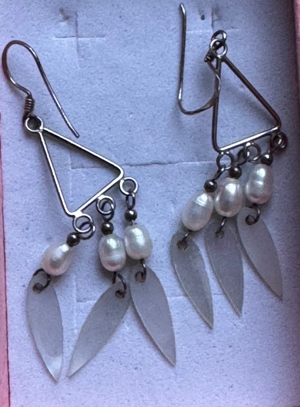 Orecchini pendenti & Orecchini a lobo: Ohrringe 925 Sterling Silver Perlen und Perlmutt – Usato da Grabs venduto da Dekostuebli 1