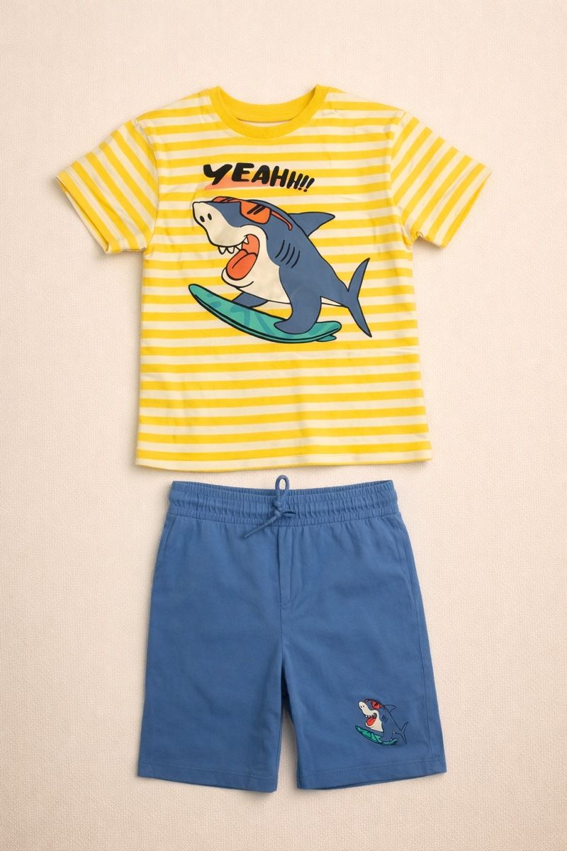 Lotti & Set di vestiti: ENSEMBLE SHORT ENFANT REQUIN – Nuovo (secondo la descrizione) da Lausanne venduto da mar_6snp 1