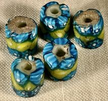 Lot de 5 Perles Millefiore Trade Beads Murano 1880-1920