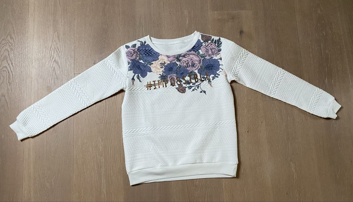 Maglioni & Felpe: Neuer weisser Pullover mit Blumenmuster - Grösse 36/S – Nuovo (secondo la descrizione) da Winkel venduto da Flyhy2020