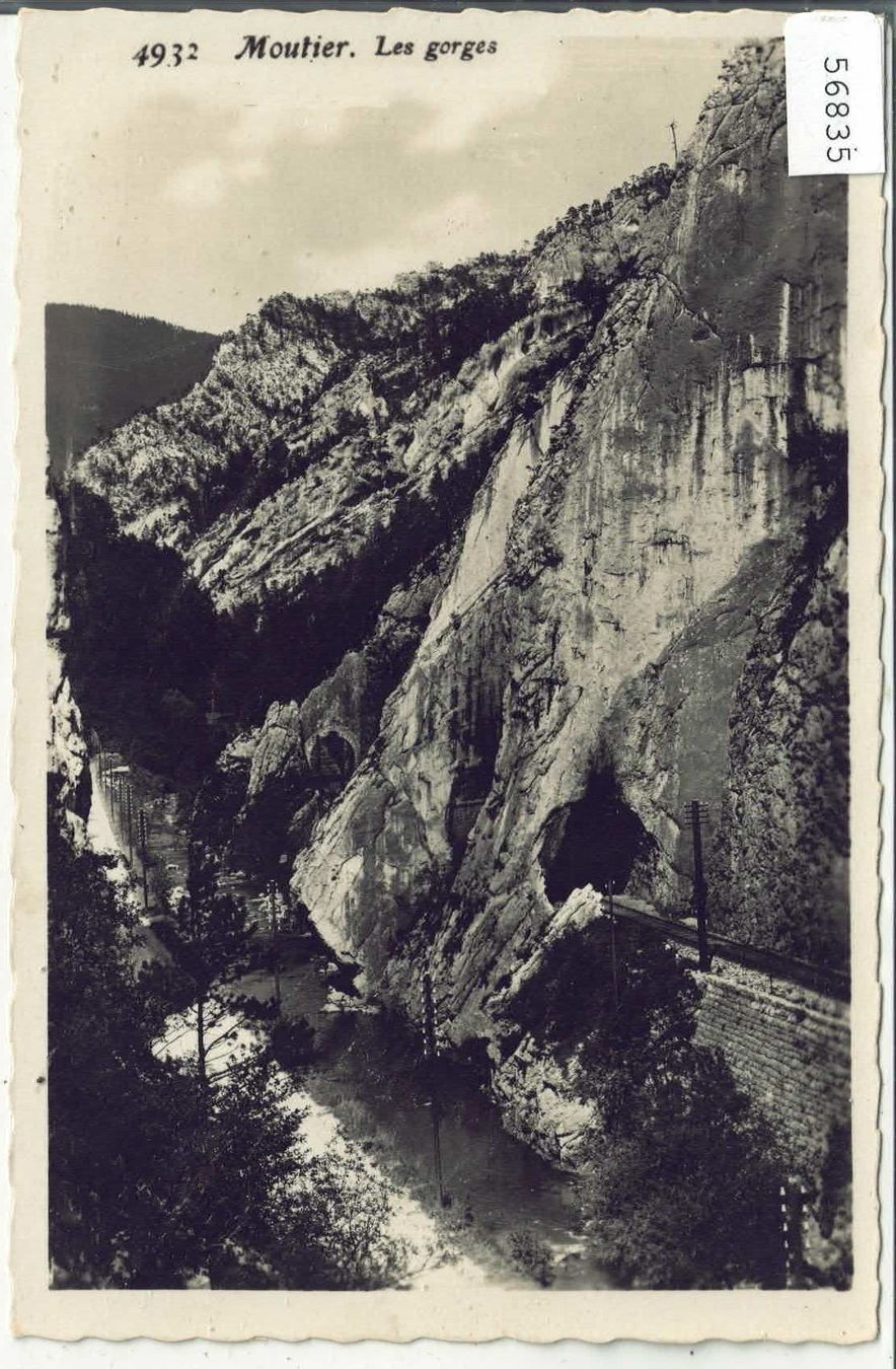 Cartoline postali: Moutier - Les gorges – Usato da Ettingen venduto da Kartenplanet