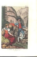 Graubünden Tracht Kupferstich