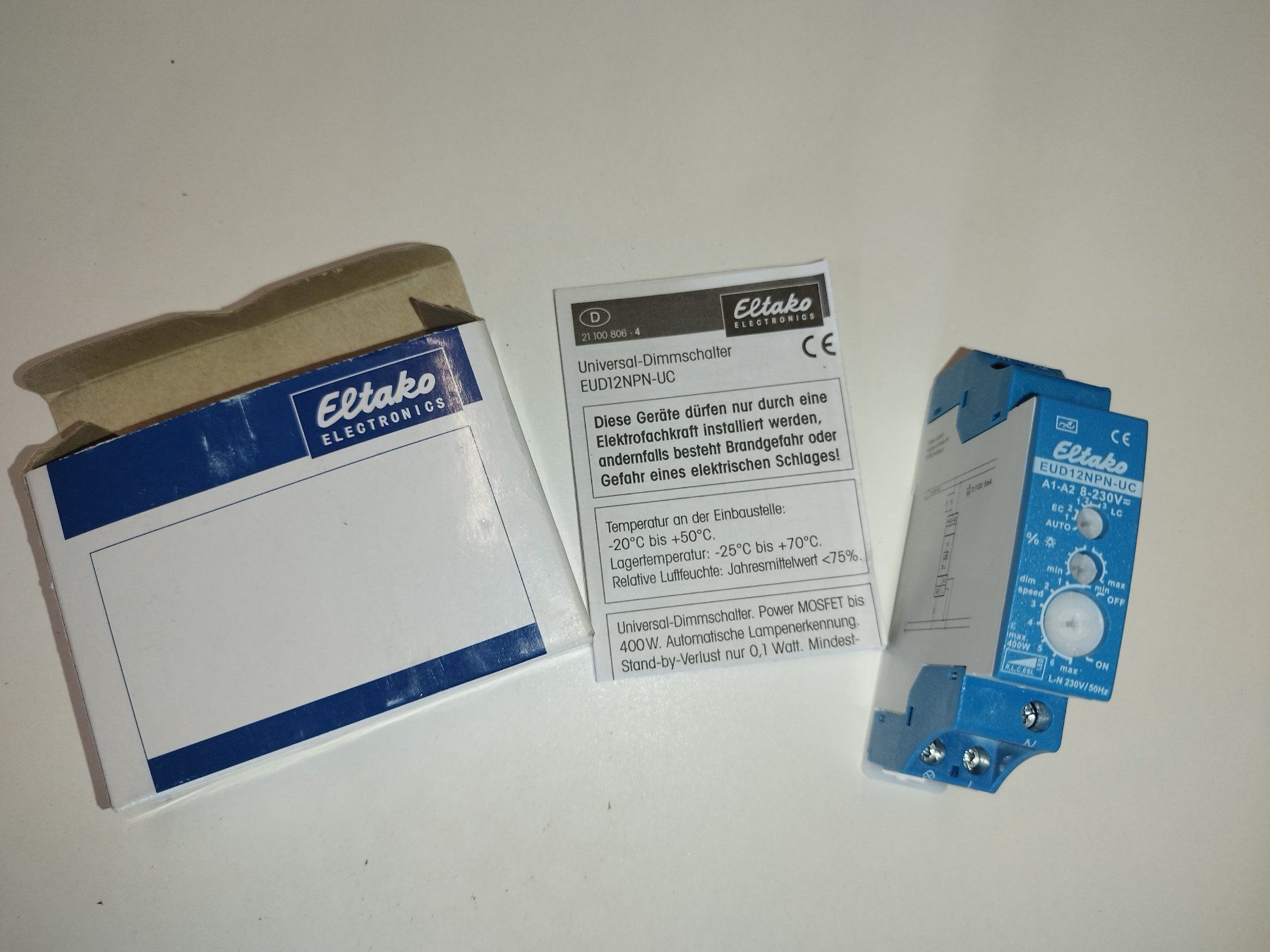 Eltako Componenti elettronici: Eltako Universal-Dimmschalter EUD12NPN-UC – Usato da Wallenwil venduto da Franc.Widmer 3