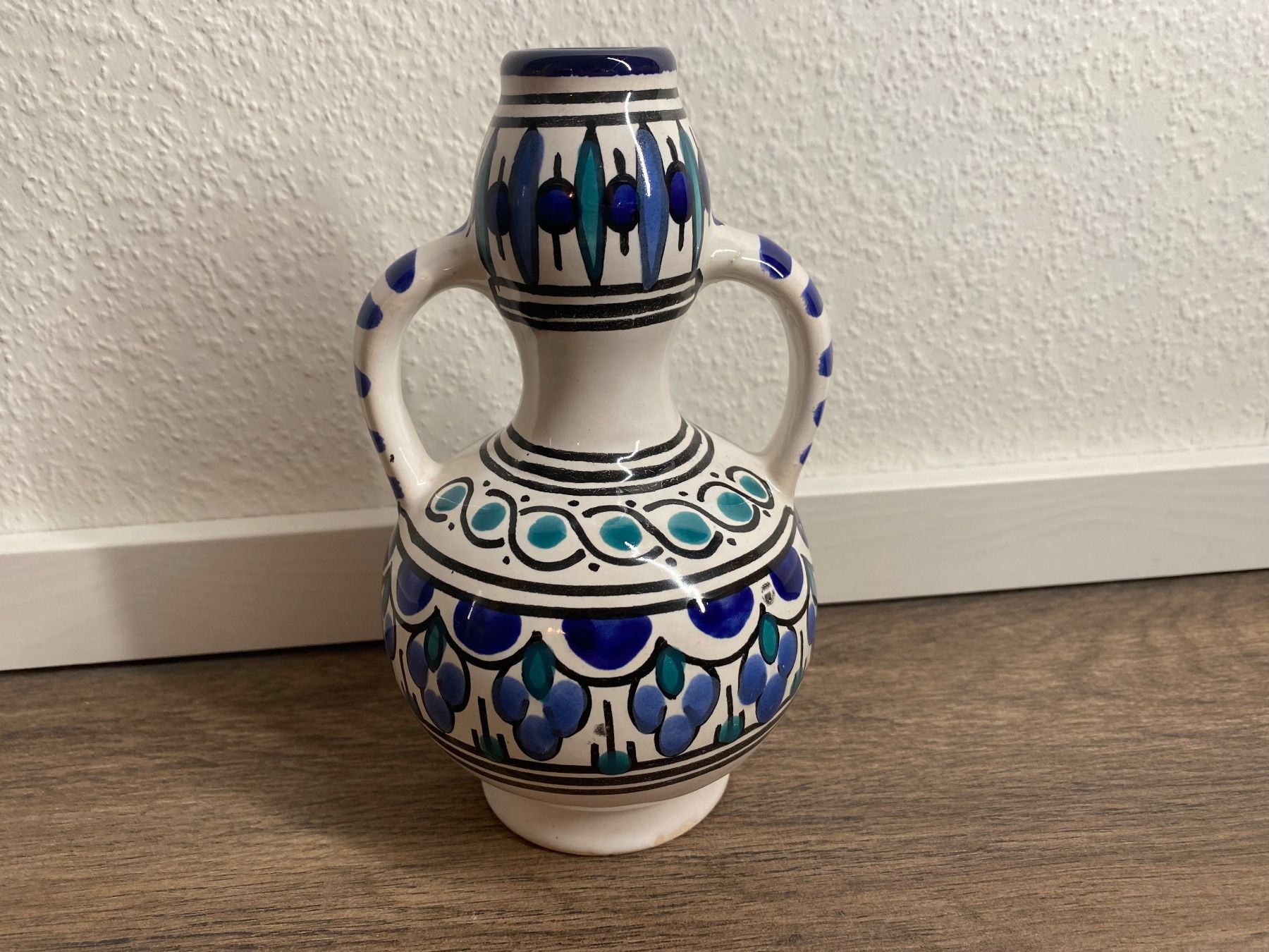 Vasi & Recipienti: Vase handbemalt blau hoch 17 cm – Usato da Pratteln venduto da a23_j2gs