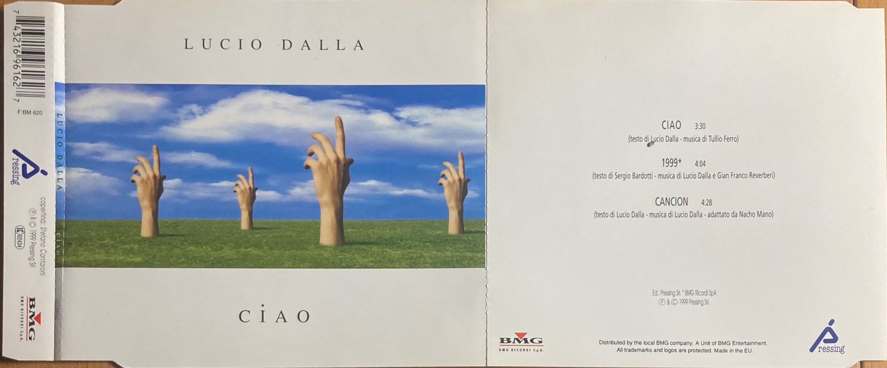 CD: LUCIO DALLA - CIAO – Usato da Poliez-Pittet venduto da Newtown-Records