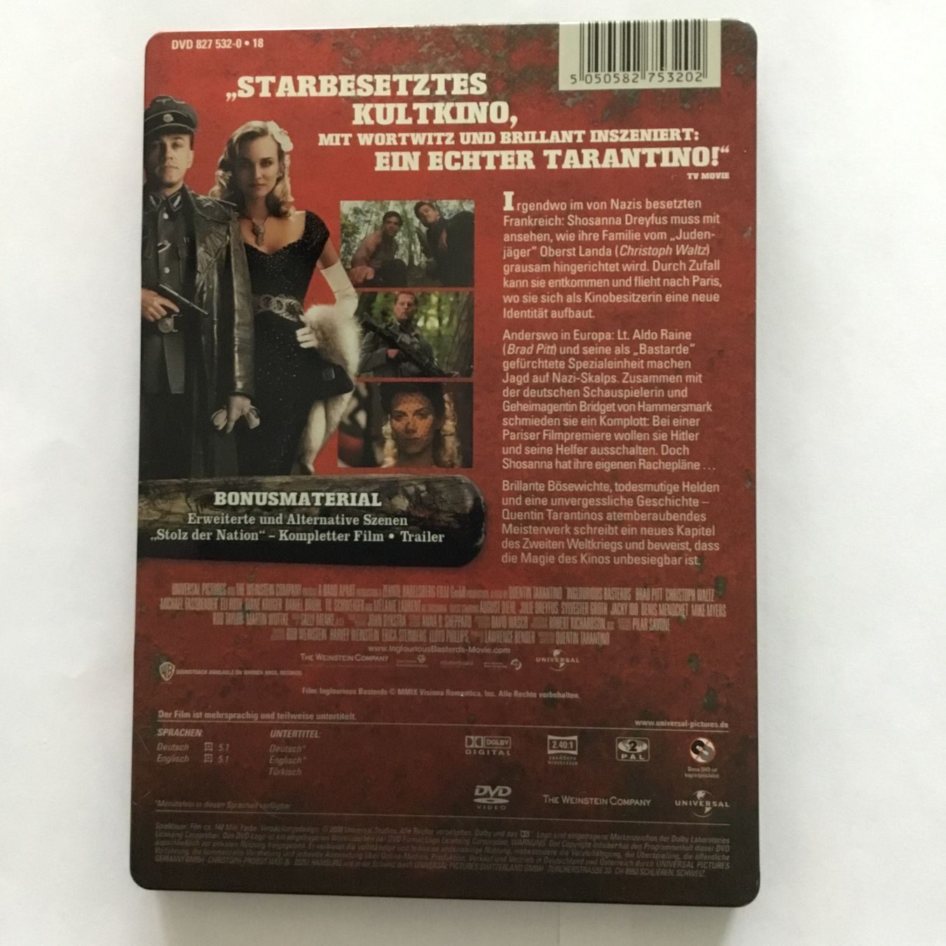 Tutti i DVDs: Inglourious Basterds dvd Steelbook – Usato da Blauen venduto da berlingo65 1