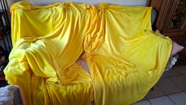Couverture polaire Micasa jaune 150x200 cm occasion lot de 2