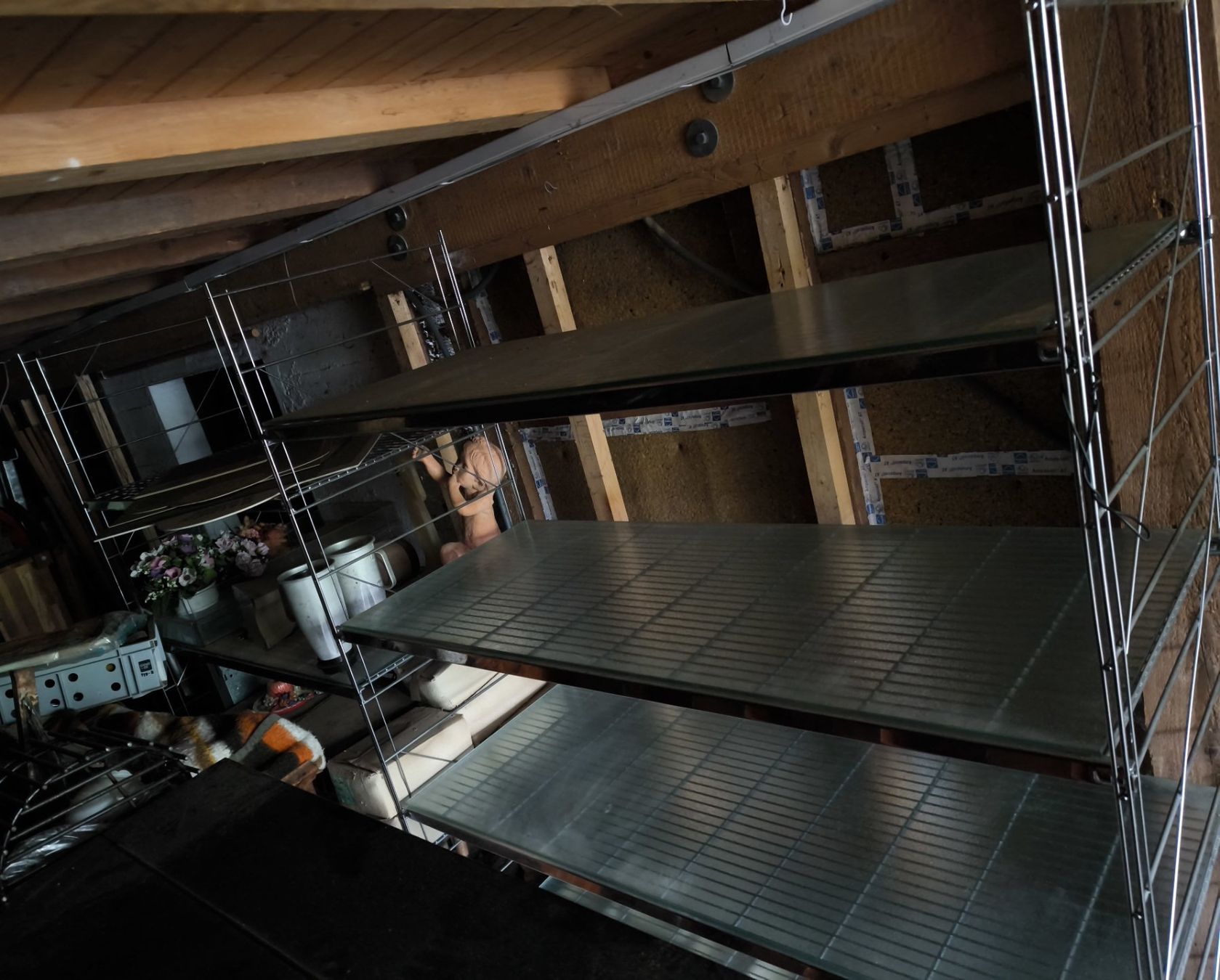 Scaffali: Regal System zerlegbar, Chromstahl mit Glastablare – Usato da Rorschacherberg venduto da snOOpydOg11