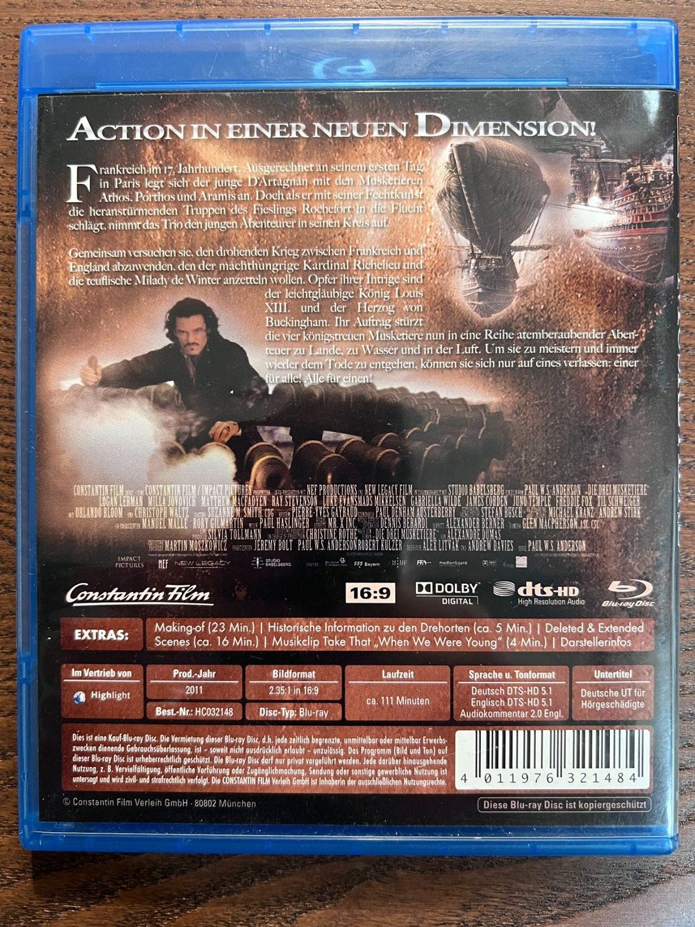 Alle DVDs: Die drei Musketiere – Gebraucht aus Zürich von Blu-ray_ZH 1