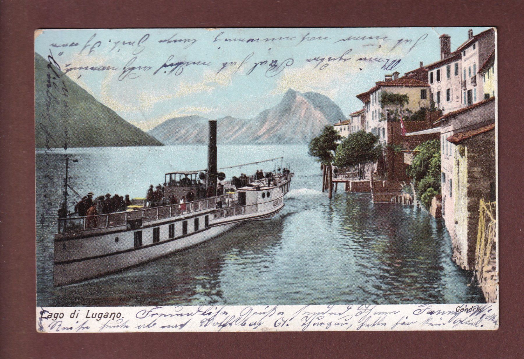 Cartoline postali: GANDRIA - Nave - 1904 // plis d'angle // – Usato da Pully venduto da nicecards-shop