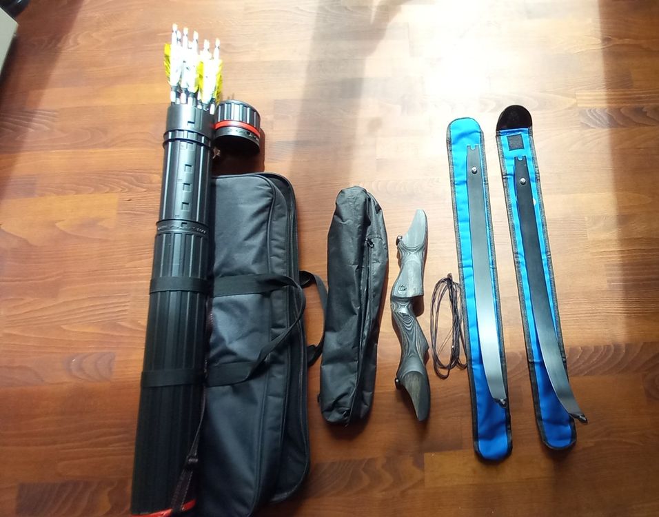 Oak Ridge Mezzo 50 Zoll Jagdbogen – 25 Lbs, Rechtshänder, Schwarz (Recurve-Bogen)