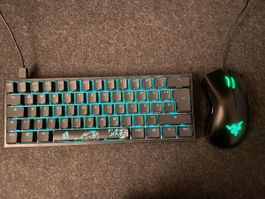 schöne Gaming Tastatur und Maus mit LED 