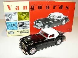AUSTIN HEALEY 3000 MkII BLACK/WHITE 1:43 VANGUARDS