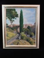Aquarell Bergeller Dorf Soglio GR