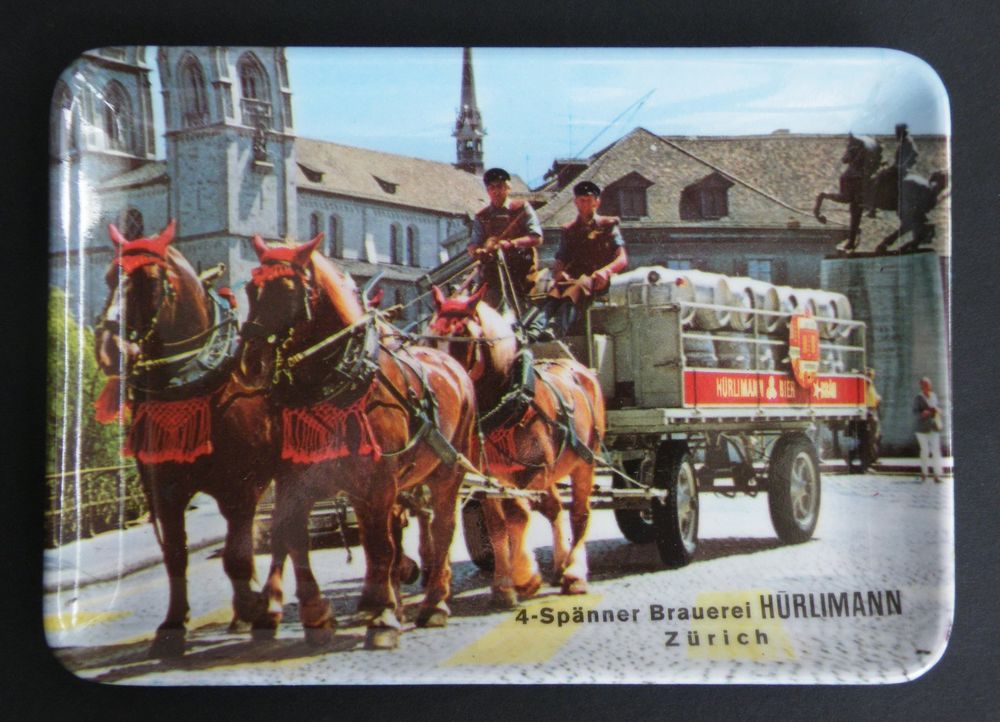 Brauerei HÜRLIMANN Bier Grossmünster Fuhrwerk 4Spänner Ross Kaufen