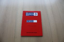 Lancia Beta Scorpion Montecarlo Handbuch englisch US 1976