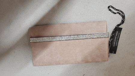 Clutch Tasche beige mit Kette Dorothy Perkins neu