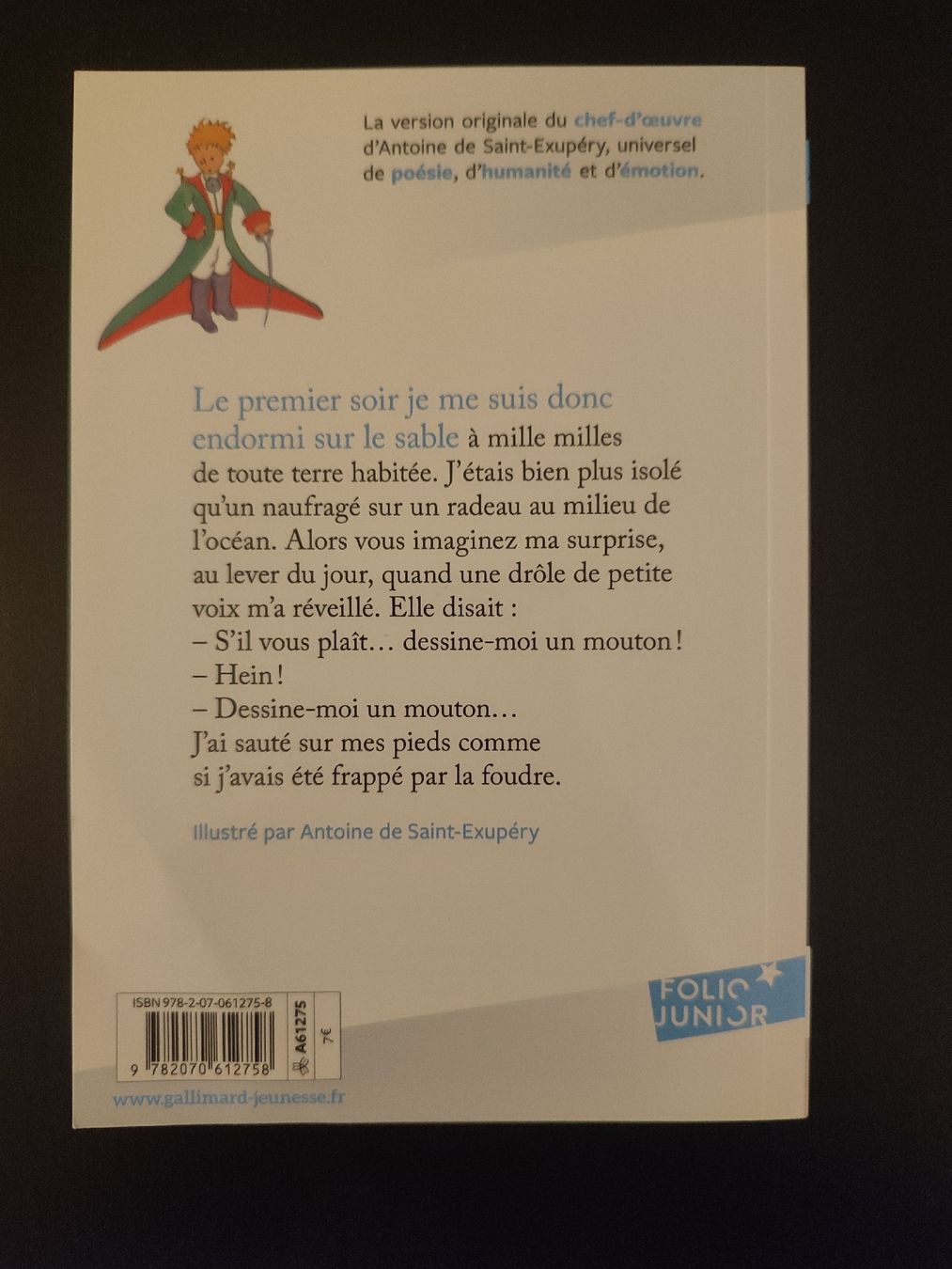 Le Petit Prince de Antoine De Saint-exupery | Littérature | Roman canadien et étranger | Livres