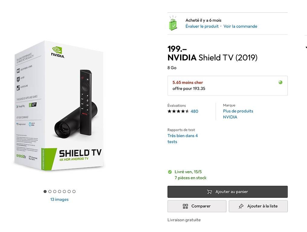 Nvidia Lettore multimediale & Streamer: Nividia Shield 4K – Usato da Fribourg venduto da Tipex 1