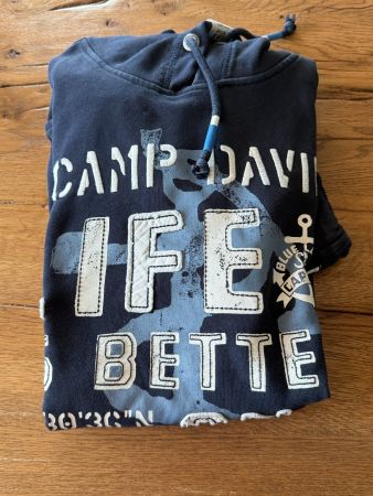 CAMP DAVID Kapuzenpullover blau