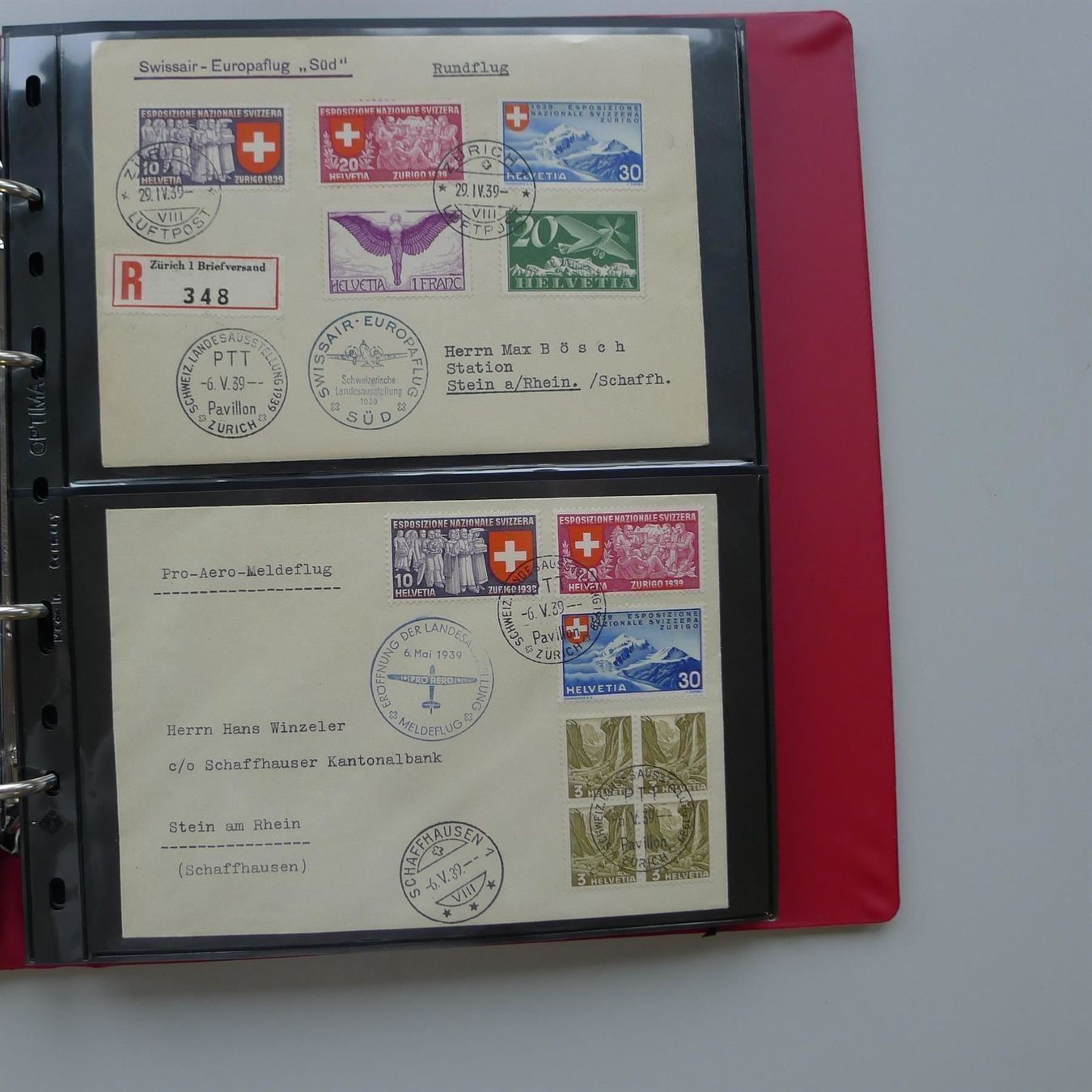 Tutti i francobolli: 1924-1978, TOP-Sammlung Briefe mit 57 Flugbriefe+ FDC's etc. – Usato da Sursee venduto da Luzernerraute 6