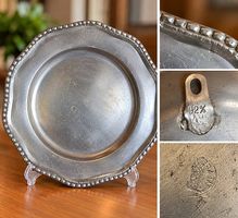 Wunderschöner Vintage-Zinnteller  92 % Reinzinn
