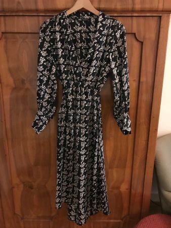 Zara-Maxi-Kleid pied de poule Gr. XS