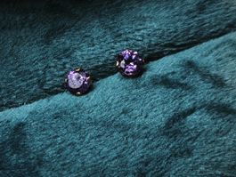 Amethyst Ohrstecker 14k Gold 585 Gelbgold
