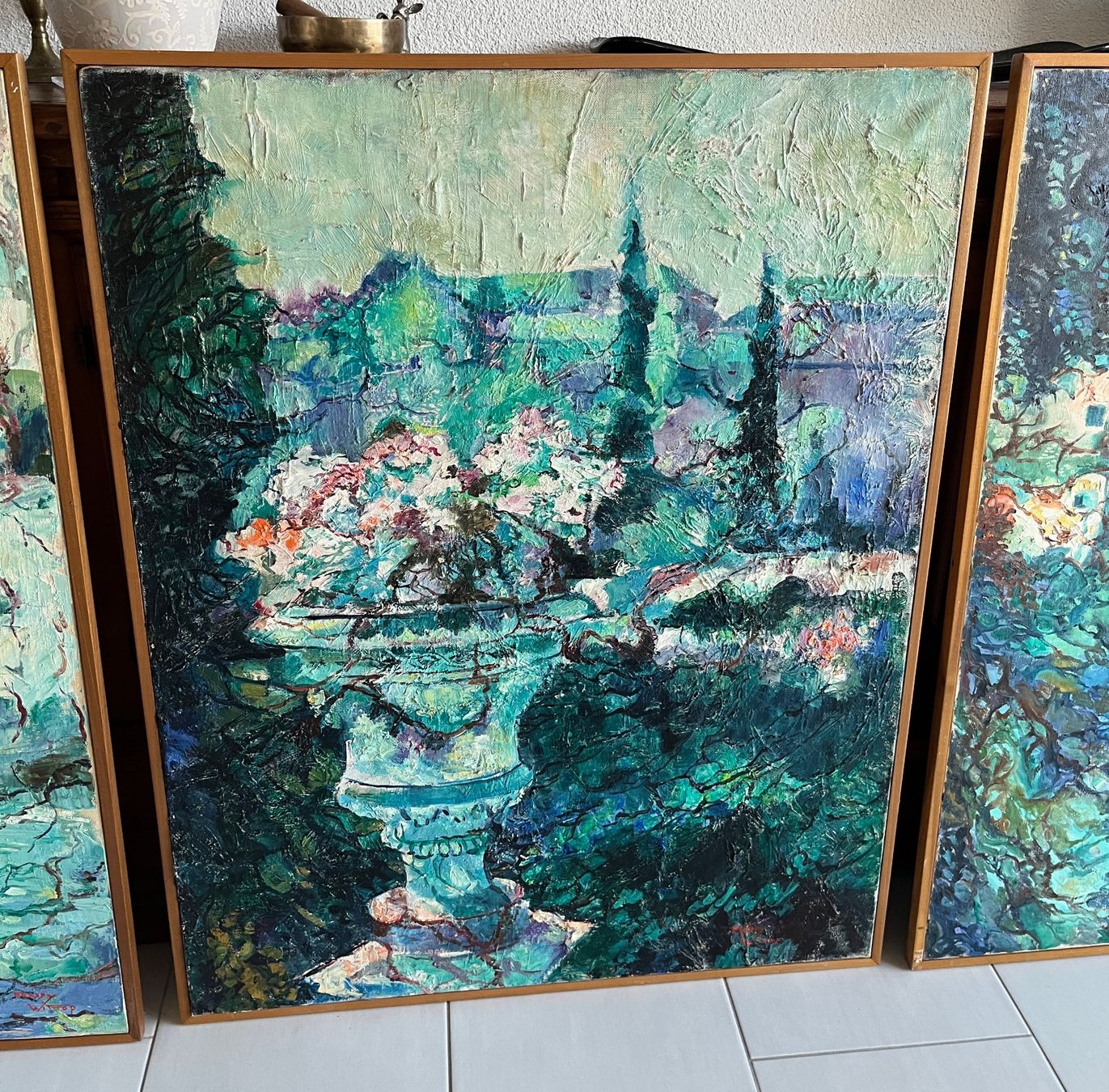 Dipinti: Triptychon - dreiteiliges Gemälde – Usato da Stetten AG venduto da Brissago25 2
