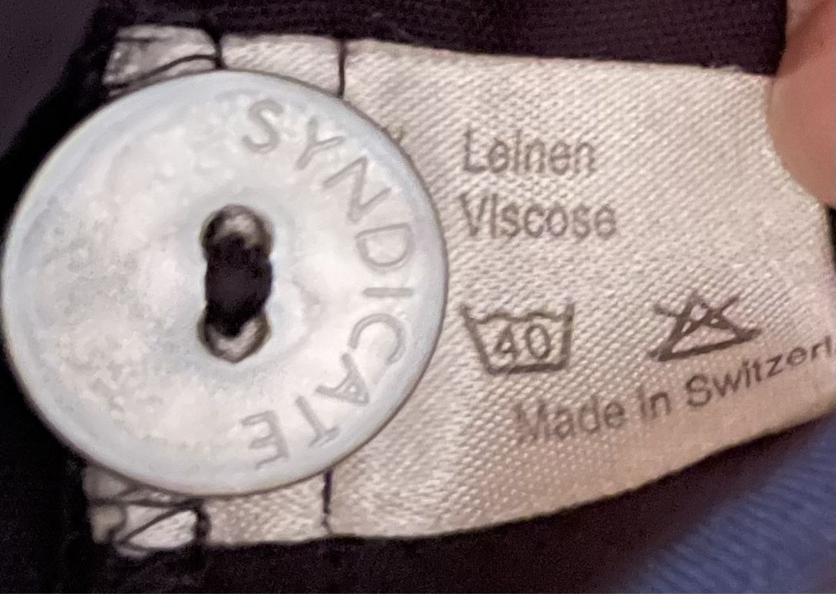 Giacche: Schwarze Blazer Syndicate L Leinen Viskose – Usato da Schaffhausen venduto da marakesch41 6