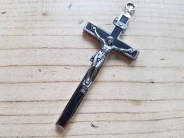 Grosser Kreuz Anhänger 9cm, Kruzifix Brustkreuz Nonnenkreuz