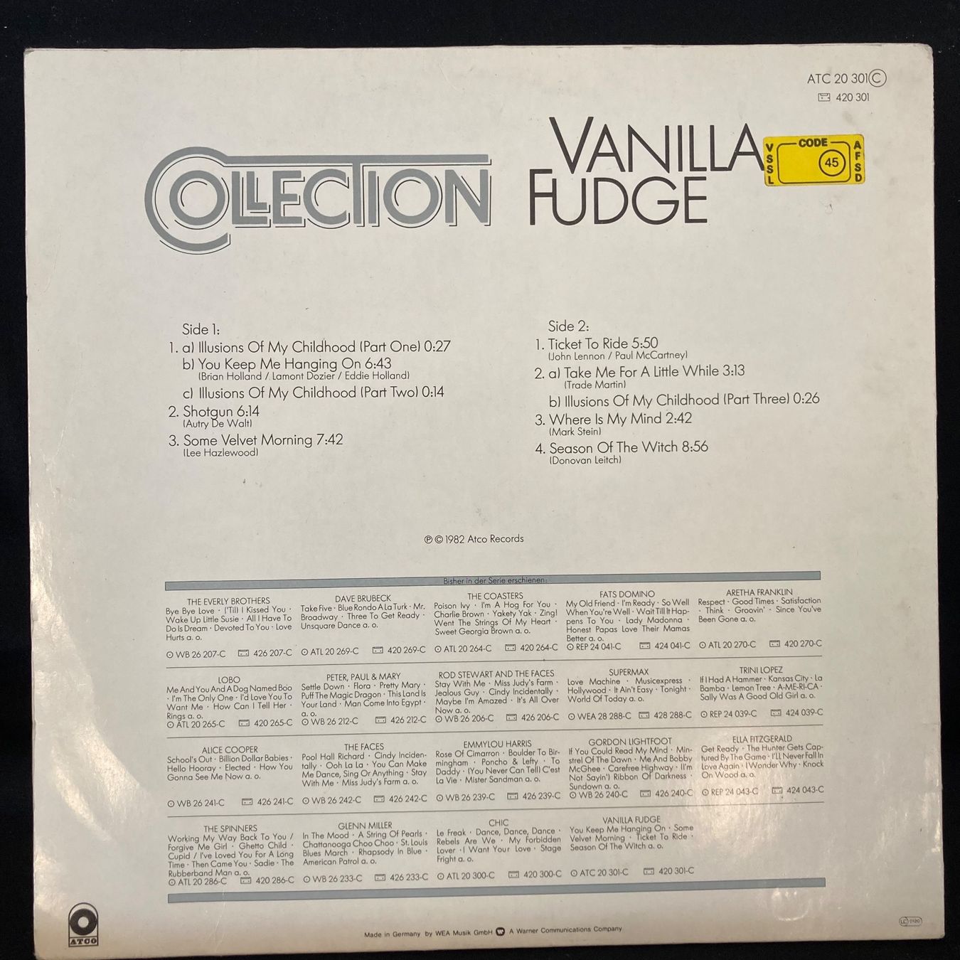 Dischi in vinile: Vanilla Fudge / Collection – Usato da St.Gallen venduto da Out-take 1