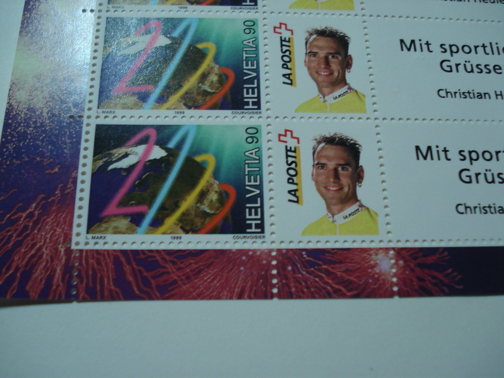 Tutti i francobolli: Bogen  Milleniumsmarken 1999 **, Swiss Post Team Chr. Heule – Usato da Niederwil AG venduto da morostahu 1