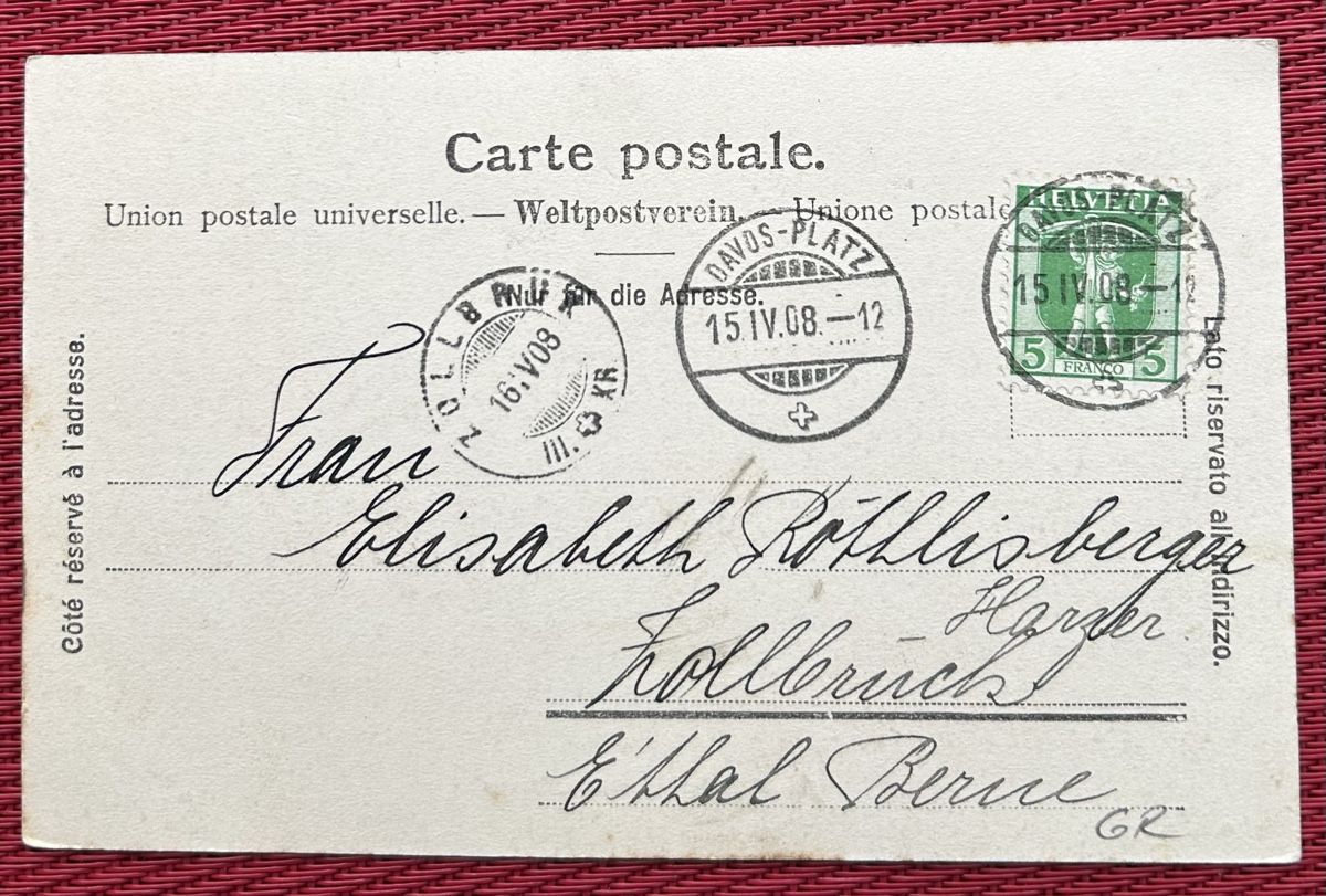 Cartoline postali: Davos Hotel Belvedere  – Usato da Horw venduto da Tellbub 1