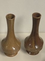 Original 2 stk Rössler Design Vasen Braun 70 er Jahre