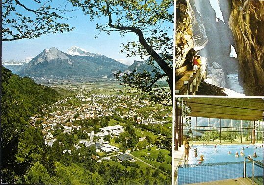 BAD RAGAZ mit Churfirsten Gonzen u. Alvier, Taminaschlucht | Kaufen auf ...