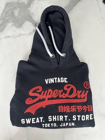 2x Brandneu Superdry Hoodie in Weiss/Schwarz