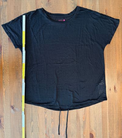 Damen T-Shirt Ergeenomixx schwarz gestreift - Grösse M