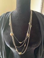 Elegante Silberkette Mehrreihig mit Perlen