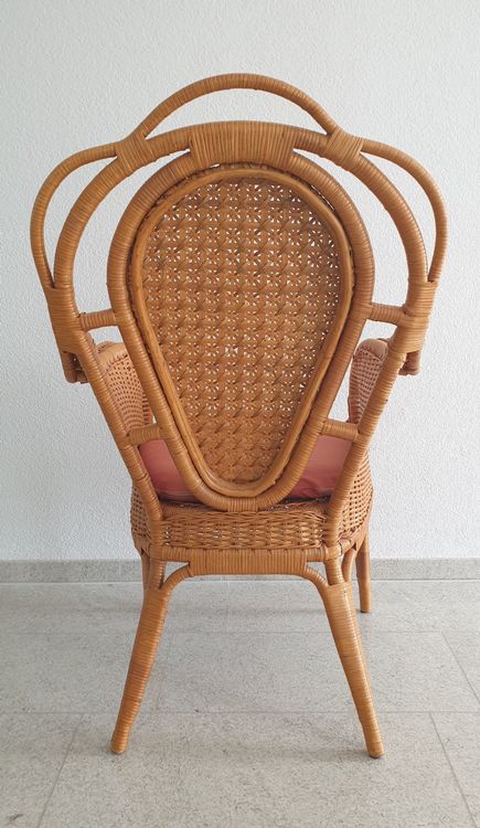Vintage Korbstuhl mit Sitzkissen Kaufen auf Ricardo