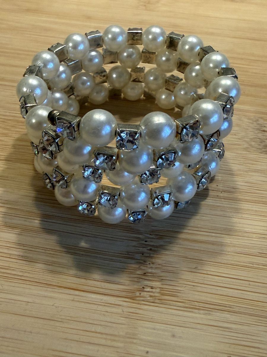 Bracciali & Braccialetti: Perl-Armband mit Steinchen, elegant – Usato da Basel venduto da zukk_ 3