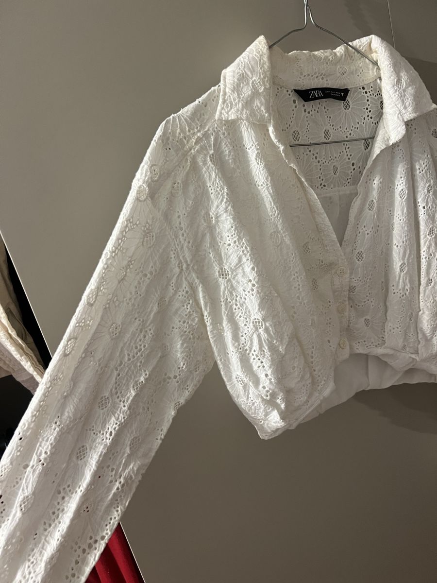 Zara Camicette: Damen Bluse Weiss Zara – Usato da Zürich venduto da R1908 1