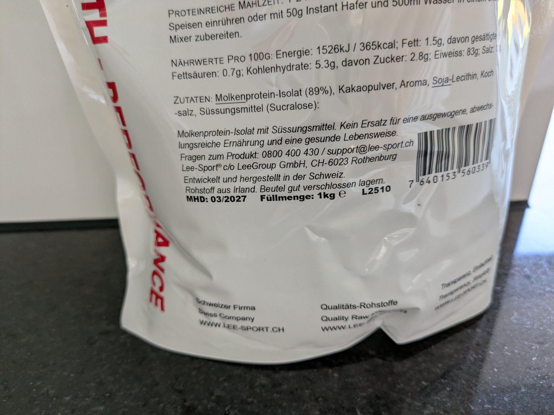 Lee-Sport Aliments & Spécialités: Whey Isolate Schoko von Lee-Sport – Neuf avec emballage d'origine à Rorbas par nin_2kwx 1