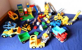 Lego-Duplo sehr grosse Baustelle, viele Fahrzeuge, Figuren