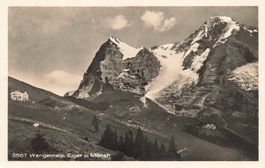 Wengen BE Wengernalp Eiger Mönch Bergpanorama